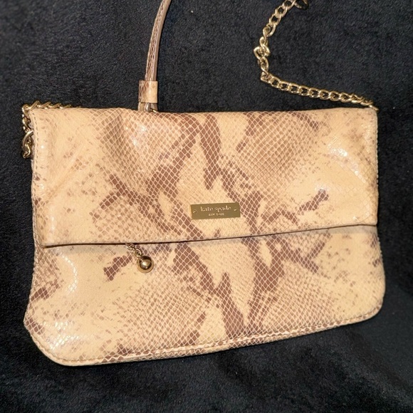Kate Spade Tan Clutch with Gold Accents - Picture 2 of 13
